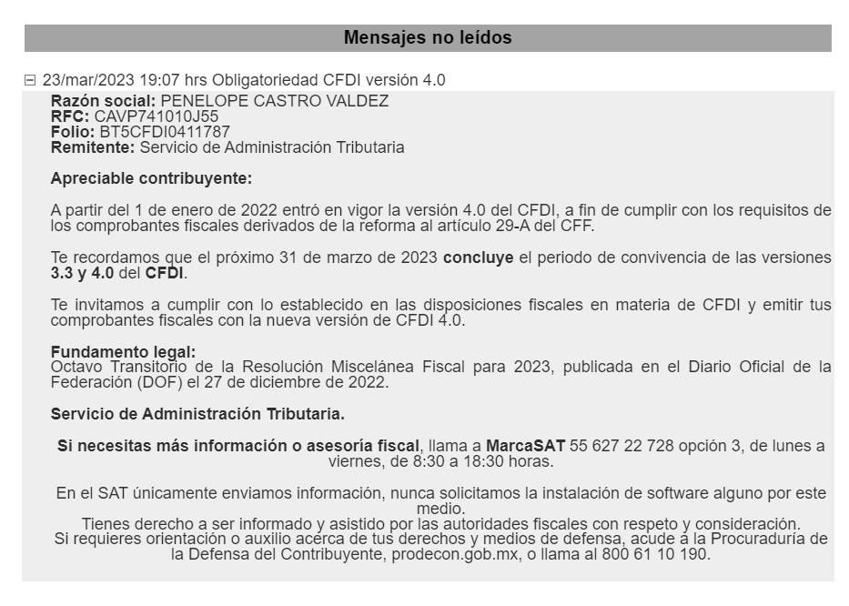 El próximo 31 de marzo de 2023 concluye el periodo de convivencia de las versiones 3.3 y 4.0 del CFDI.