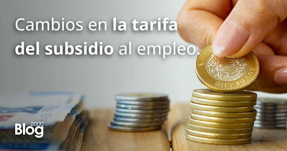 Cambios en la tarifa del subsidio al empleo