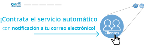 Contrata el Servicio Automático con notificación a tu correo electrónico